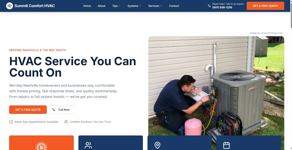 Handled website management — intake, build status, and publish controls